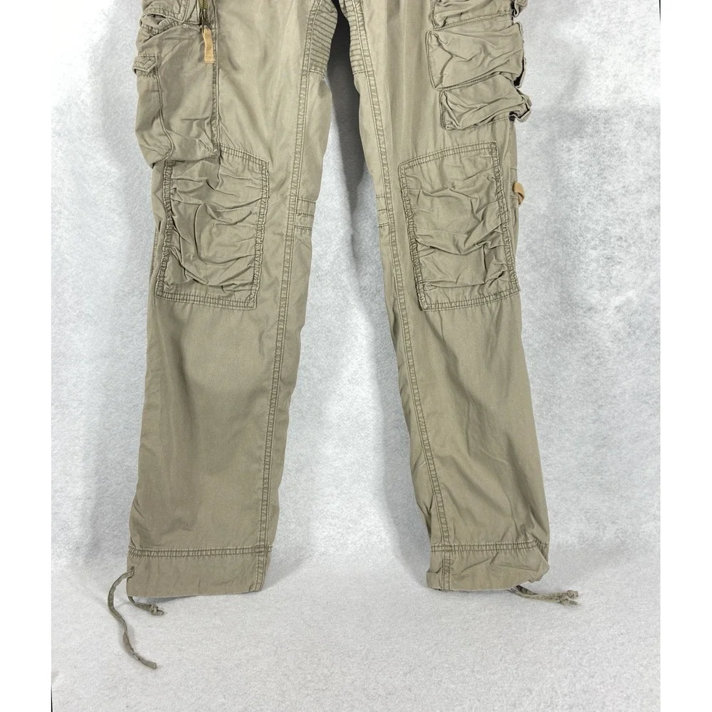 Vintage Polo Ralph Lauren Pants Womens 8 Khaki Paratrooper Military Cargo Y2K